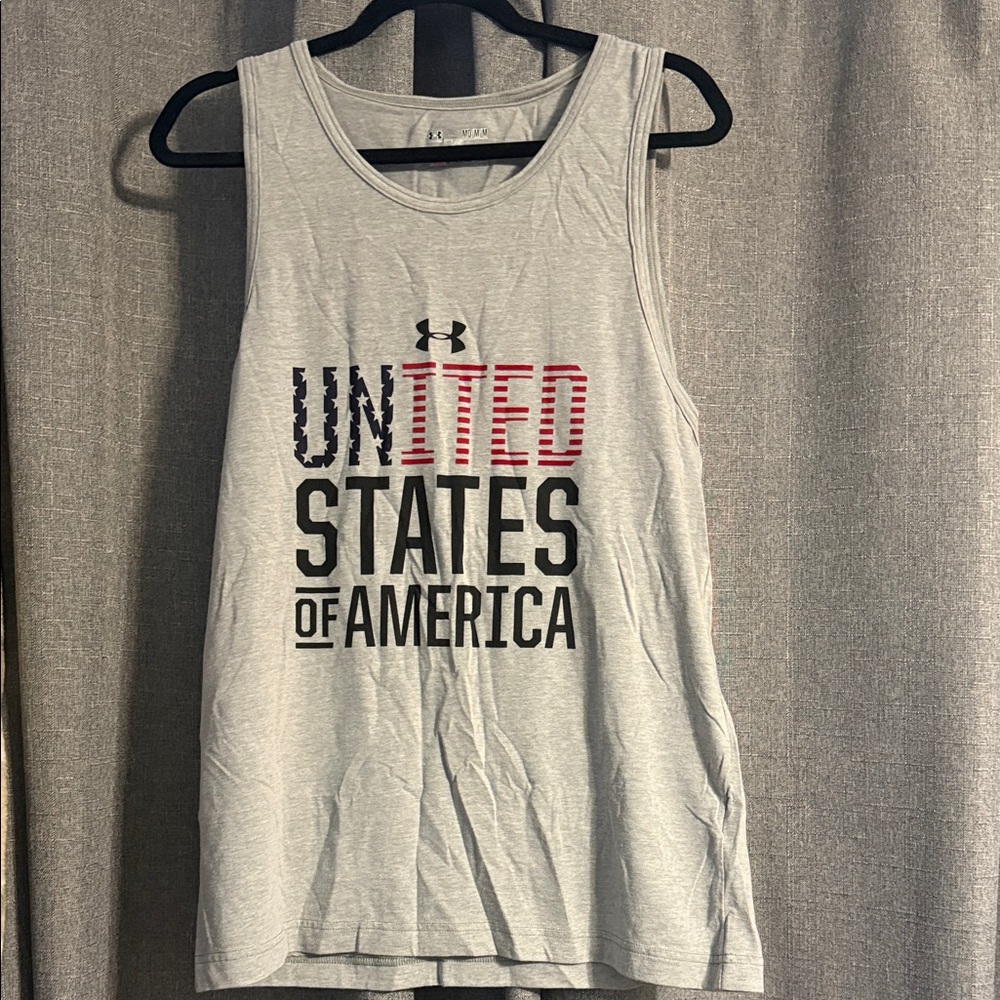 Under Armour Light Gray USA Tank Top